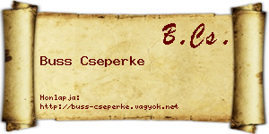 Buss Cseperke névjegykártya